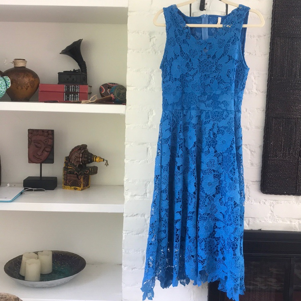 Blue lace dress